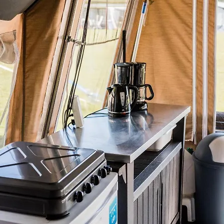 Luxury tent Tent On A Campsite, Near The Border Between Germany And Luxembourg